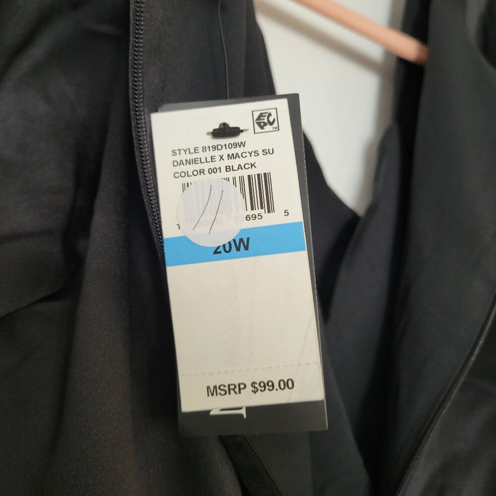 Danielle Bernstein Black Long Sleeve Dress 20W - Picture 5 of 6